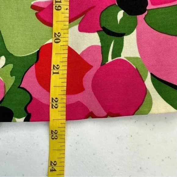 Talbots Stretch Silk/Cotton Blend Skirt Floral Colorful Print Knee Length Size 8 - Picture 8 of 11